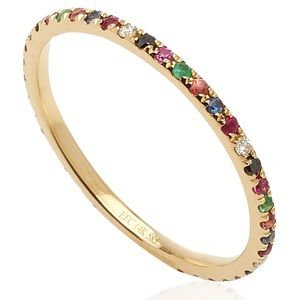 EF Collection 14k Rainbow Eternity Ring